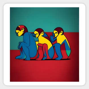 Three Wise Monkeys Sticker